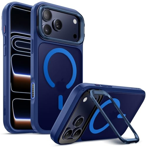 SUPCASE for iPhone 17 Pro Max Case with Camera Control Button (Unicorn Beetle Mag), [Compatible with MagSafe] [Built-in Kickstand] Slim Protective Magnetic Translucent Back Phone Case (Azure) | Built-in Kickstand, Compatible with MagSafe, Military-Grade Protection, Slim Translucent Back Phone Case, Unicorn Beetle Mag