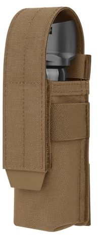 KRYDEX GEAR Tactical Flashlight Holster Adjustable Torch Carrier Multitool Case MOLLE Torch Pouch