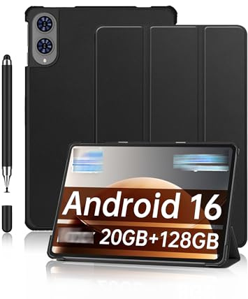 Hülle für Teclast T65 13.4 Zoll Android 16 Tablet,daunke Trifold Stand, wasserdicht, Kratzfest, stoßfest, schlank langlebig,Schwarz