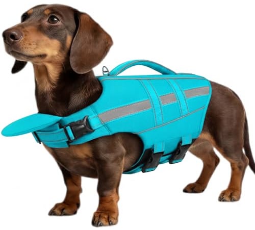 ASENKU Schwimmweste Hund Klein XS mit abnehmbarem Frontauftrieb,Rettungsweste Hund mit Reflektierenden Hundeschwimmweste für Chihuahua Schwimmweste für 2.5 kg-5 kg Hunde