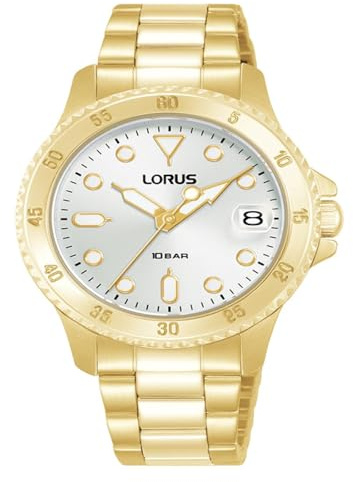 Lorus Damen Uhr sportlich Edelstahl Gold