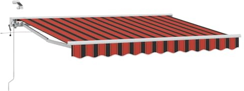 vidaXL Elektrische ausziehbare Markise Orange und Schwarz 3 x 2,5 m