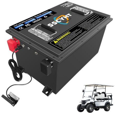 SSCYHT Batterie au Lithium pour voiturette de Golf 51,2V 48V 50AH 105AH 200AH LiFePO4, Plus de 3000 Cycles pour Club Car, kit de Rechange pour Bateau ou véhicule de Loisirs