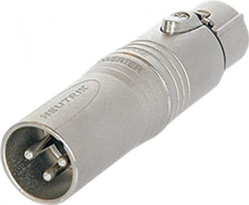 Neutrik NA3M5F 3 Pole Male XLR to 5 Pole Female XLR DMX Adaptor.