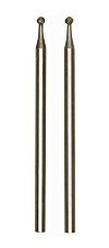 PROXXON 2228222 2228222-Juego 2 fresas diamantadas bola 1,8 mm, Metal, size 1,8