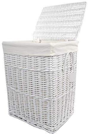 DVier Wäschekorb Weide weiß 48x36 H.62 08WRt-c