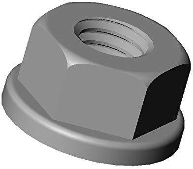 ajile - 20 Stücke - Sechskantmutter mit Flansch - M6 | PA6.6 Polyamid Plastik Nylon - Isolierend