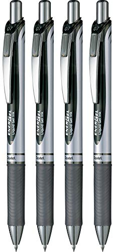 Pentel BL77 Energel XM Click Gelroller/Kugelschreiber, 0,7 mm, Schwarz