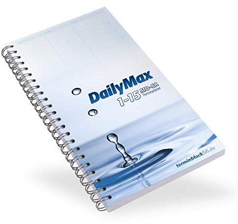 DailyMax 1/15 Terminplaner Praxisplaner - 1 Spalte pro Tag, 7-22 Uhr im 15-Minuten-Takt Montag-Samstag, Wochenplaner für Praxis, Studio, Salon und Klinik …