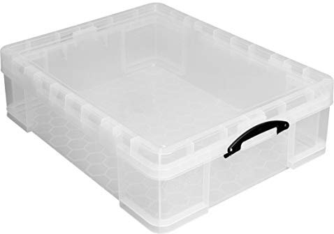 Rub Kunststoffbox, vielfältig einsetzbar, stabil, temperaturbeständig, stapelbar, transportgeeignet, transparent, 70 Liter