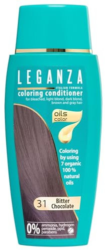 Leganza Natürliches Balsam Haarfärbemittel Farbe 31 Bitterschokolade | Ammoniakfreies Haarfärbemittel | Angereichert mit 7 Natürlichen Ölen | 150 ml
