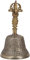 GURU SHOP Tibetische Tempelglocke aus Messing, Größe: 14 cm, Klangschalen