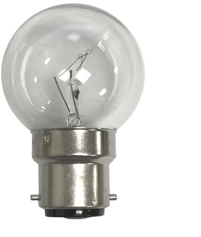 Schiefer 419678700 235v 25w Oven Bulb, B22, Dimmable, Clear, 300°C