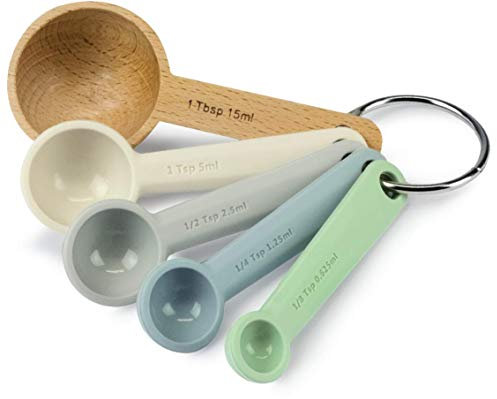 Zeal J137N Perfect Measure Silicone Measuring Spoon Set of 5 (Multicolour), 11 x 4.7 x 5.5 cm