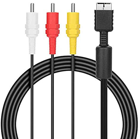 PS2 AV Cable, Audio Video Cord for PS2 PS1 PS3, AV to RCA Composite Audio Video, TV Cord Compatible with PlayStation 1/2/3(8.2FT)