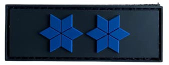 Dienstgrad Polizeimeister PVC Rubber Patch mit Klett - Polizei - Dienstgrad - Meister