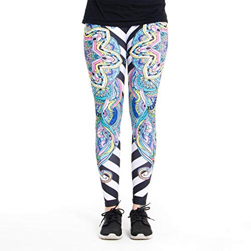 cosey - Bunte Bedruckte Mandala-Leggings (Einheitsgröße) - Design Psychedelic