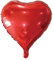 Idena 38213 - Folienballon Herz, Größe ca. 43 cm, ungefüllt, für Helium und Luft geeignet, Valentinstag, Muttertag, Geburtstag, Hochzeit, Liebeserklärung, Dekoration, Heliumballon