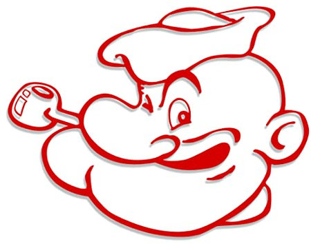 Decus Popeye XL 2327 (rot) // Sticker OEM JDM Style Aufkleber