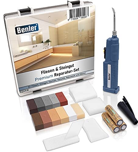 Fliesen Reparaturset Profi Set - Fliesenreparaturset, Hartwachs Reparaturset, Fliesen Reparatur, Fliesenreparaturset Bodenfliesen, Keramik Reparaturset, Fliesen Reparatur Set