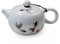Tetera de porcelana, tetera pequeña de 6 onzas, juego de té chino blanco Fengshui Gongfu (peces)