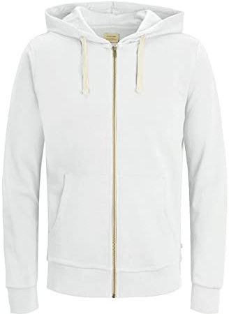 JACK & JONES, Felpa Comoda da Uomo, Bianco (Bourdeaux/Reg Fit), M