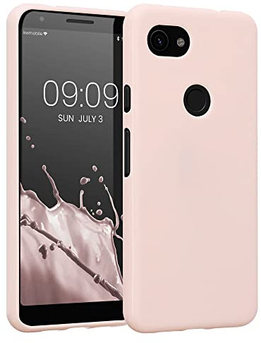 kwmobile Hülle kompatibel mit Google Pixel 3a Hülle - weiches TPU Silikon Case - Cover geeignet für kabelloses Laden - Coconut Swirl