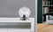 Trango 1er Set 7010CL Retro LED Tischleuchte *SUN* Glaskugel Tischlampe in klar inkl. je 1x E27 LED Leuchtmittel & Kabelschalter, Fensterbank Leuchte, Nachttischlampe, Schreibtischleuchte, Leseleuchte