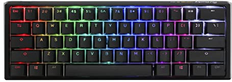 Ducky One 3 Classic schwarz/weiße Mini-Gaming-Tastatur, RGB-LED, MX-Silent-Red (US)