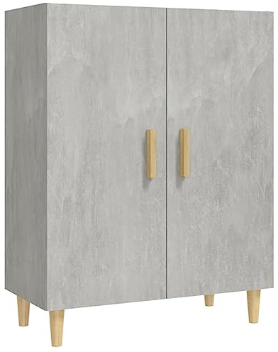 vidaXL Sideboard Kommode Anrichte Schrank Beistellschrank Mehrzweckschrank Standschrank Wohnzimmer Flur Betongrau 70x34x90cm Holzwerkstoff