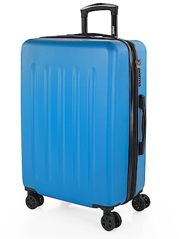 SKPAT - Hartschalenkoffer Groß, Reisekoffer Mit Rollen Groß - Robustes Reisegepäck Als Aufgabegepäck 158 cm Gurtmaß - Trolley Koffer & Trolleys, Suitcase Erweiterbares Volumen, Elektrisches Blau