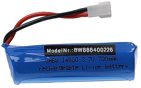 vhbw Batterie pour modéle RC par ex. Voiture de Course Avion (700mAh, 3,7V, Li-ION, 53 x 15 mm)