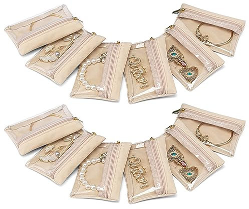 Vlando Reise-Schmuckbeutel – 12 Aufbewahrungstaschen, Organizer für Damen