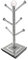 BML Crushed Diamond Kitchen Mug Tree Cup Holder | Silver Glass Sparkle 6 Hook Kitchen Bling Ornament | Easy Eye Catching Elegant Silver Trimmimngs Look for Home Decor