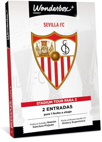 WONDERBOX Connect - Caja Regalo - Sevilla FC - Museo + Tour - para 2 pers. | 2 entradas para el Stadium Tour - Visita al museo Sevilla FC History Experience - Válido durante 27 meses