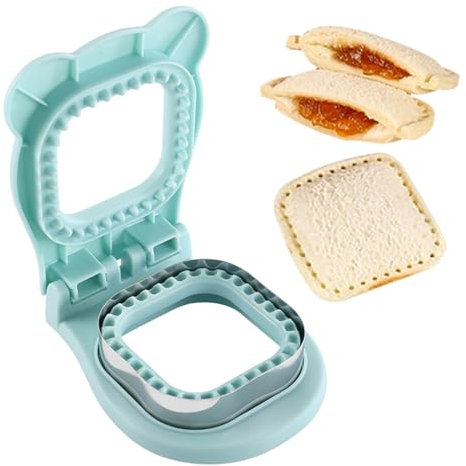 Zayookey Formine Sándwich Biscotti Stampi in Acciaio Inox Sandwic Cutter Quadrato Taglierine per Sandwich e Sigillante Sandwich Cutter and Sealer per Pane Pancake Decorazioni Dolci FAI DA TE