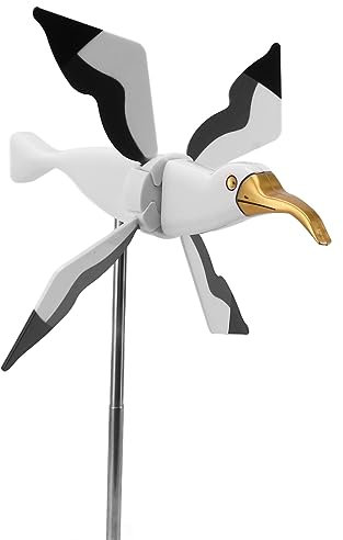 Mnaocz Outdoor Windmill, Bird Wind Spinner Outdoor, Flying Seagull Windmill, Garden Spinner Lawn Ornament Wind Mill Whirligig Asuka Series Windmill for Outdoor Yard Decorations