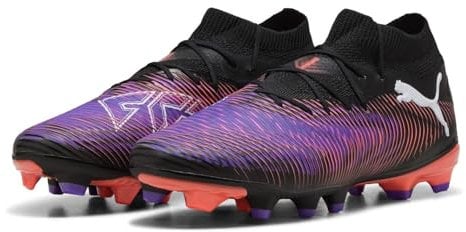 PUMA Unisex Future 8 PRO FG/AG Fussballschuh, Black White-Glowing RED, 40 EU
