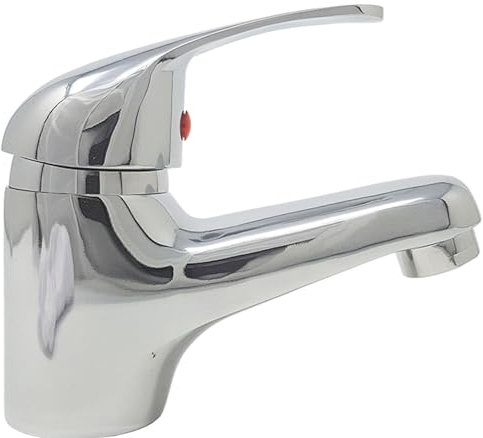 YASTA Rubinetto miscelatore bagno grigio silver cromato lavabo lavandino basic 8405