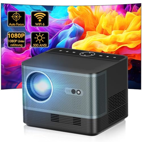 Smart Portable Outdoor Proiettore LED Proiettore HD 1080p Supporto 4K5G WiFi Bluetooth 12000 Lumen Auto Focus Auto Keystone Correction Home Theatre Proiettore con Mobile/PC/USB Support