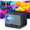 Smart Portable Outdoor Proiettore LED Proiettore HD 1080p Supporto 4K5G WiFi Bluetooth 12000 Lumen Auto Focus Auto Keystone Correction Home Theatre Proiettore con Mobile/PC/USB Support