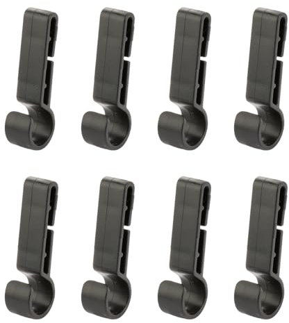 GroveEss 8PCS Plastic Headlamp Helmet Clips,Non-Slip Lightweight Hard Hat Light Clips,Helmet Hook Headlamp Saver Headlamp Accessory for Construction Camping Fishing Cycling
