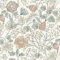 Fiula 41CMx10M Selbstklebende Tapete Blätter Blumentapete Floral Tapeten DIY Möbelfolie Bunt Klebefolie Wandtapete Wohnzimmer Schlafzimmer Möbel Vinyl Dekorfolie Wallpaper Rot Grün Creme