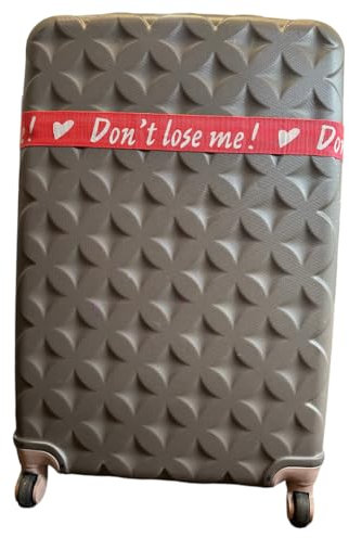 4 Stück Premium Koffergurt | Kofferband | mit Spruch Hochwertige, Reißfeste Gepäckgurte mit Verstärkten Nähten und Optimierter Schnalle – Robust (4er Set Rosé-Rot)