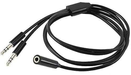YiQinzcxg 2 prolunghe (maschio a femmina) 3 splitter da 5 mm estendere altoparlanti