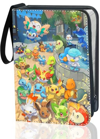 Karten Sammelalbum 4-Pocket, Sammelalbum für Karten, 55 Seiten 440 Karten Kapazität Sammelkarten Album, Karten Ordner Hefte, Tragbarer Wasserdichter Kartenhalter Sammelheft, Geschenk für Kinder.(005)