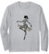 Trendy Zebra Print Ballerina Ballet Dancer Women Teens Girls Long Sleeve T-Shirt