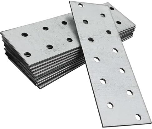 Flat Bracket 60 x 160 x 2mm Connecting Joining Plate ( Pack of: 30 ) Galvanised Heavy Duty Metal Steel Sheet Premium Flat Joining Bracket Plates DIYUK