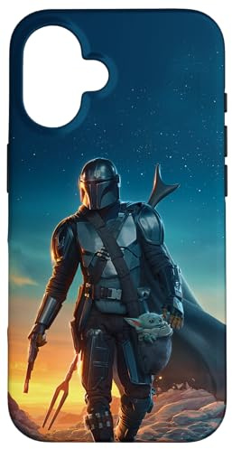 Star Wars The Mandalorian and Grogu Sunset Poster Case for iPhone 16
