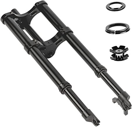 Forcella Ammortizzata Fat Bike 20 Pollici BMX E-Bike Forcella rovesciata Escursione 120mm Forcella a Doppia Spalla Forcella a Molla QR 135x9mm Forcella Anteriore a Tubo Dritto